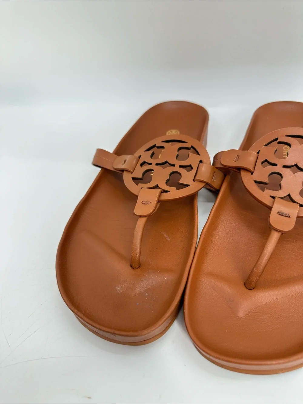 Tory Burch Miller Cloud Sandal in Cognac Brown 8.5